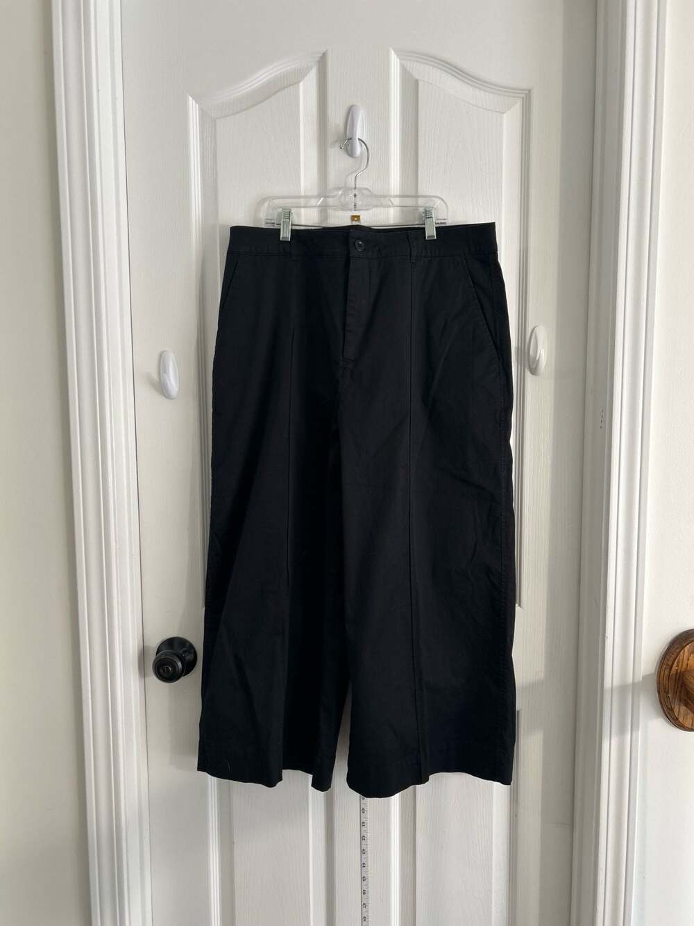 Lauren Ralph Lauren Black Wide Leg Cropped Pants Size 14